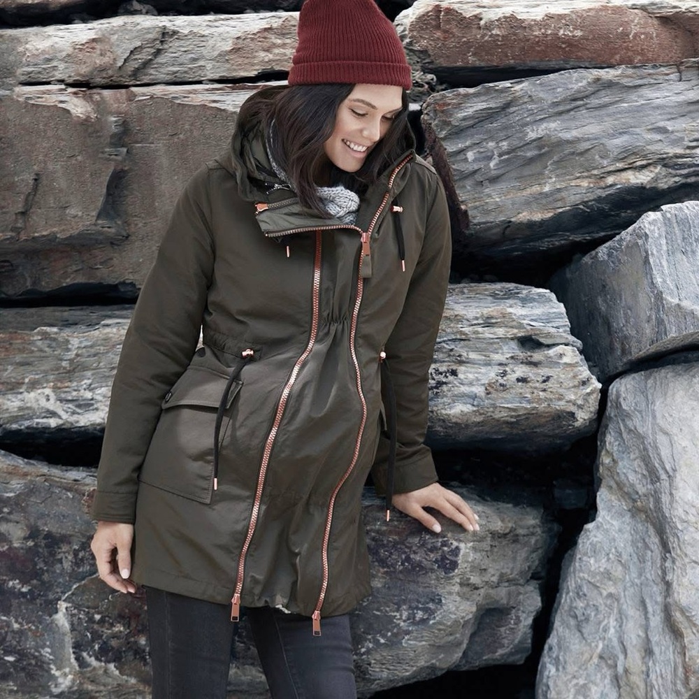Women's Olive Puffer Jacket